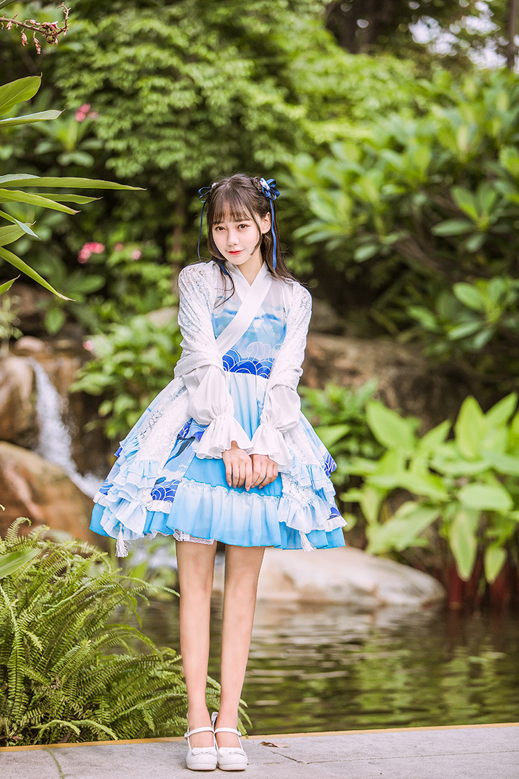 汉元素原创中国风复古交领洛丽塔裙lolita日常公主洋装连衣裙cos