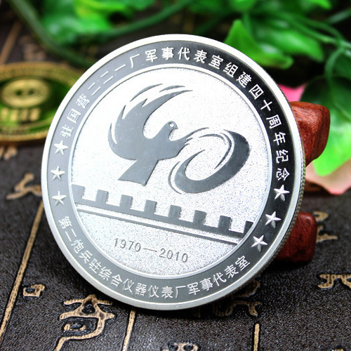 厂家定制创意纯银纪念币镀银镀金纪念章 同学聚会公司周年徽章