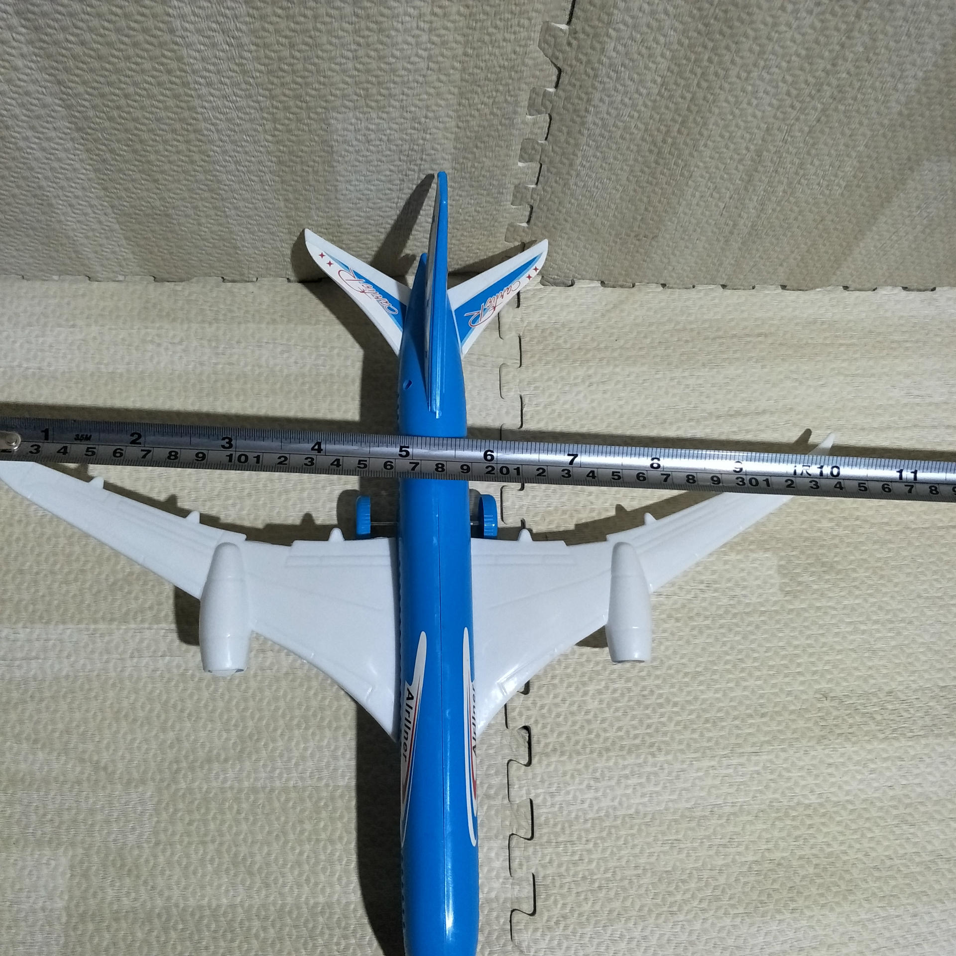 拉线小玩具拉线大客机飞机30厘米拼装飞机地摊货儿童玩具