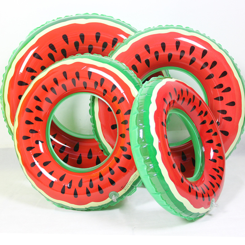 Spot Wholesale 120 Watermelon Swimming Ring Children Thickened Men and Women Inflatable Life Buoy Children Baby Swimming Ring