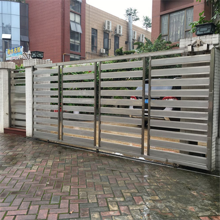 厂家供应电动平移门 别墅花园门庭院门不锈钢门 无轨电动大门