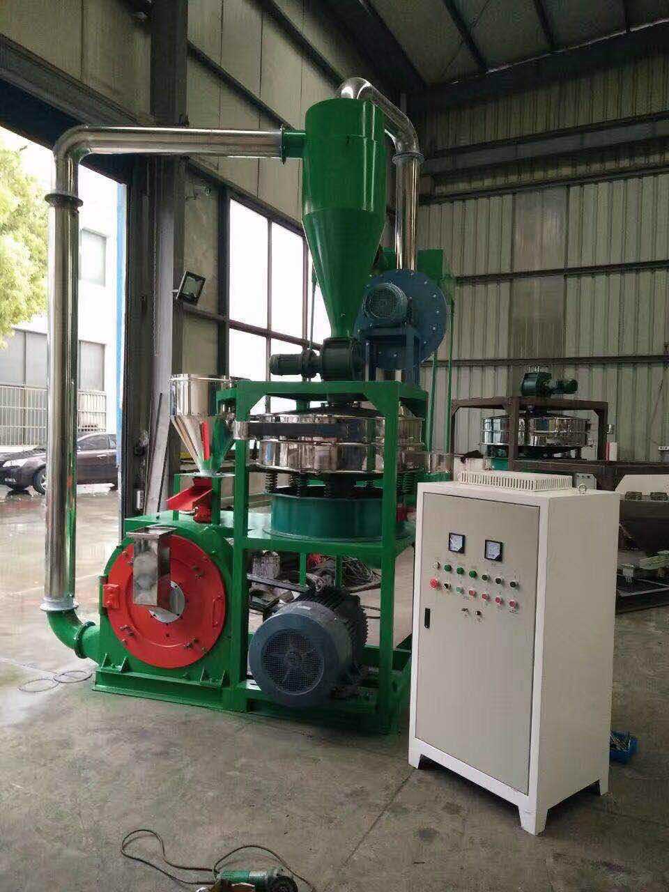 pvc颗粒全自动研磨塑料磨粉机 500型高速涡流破碎料pe磨盘磨粉机