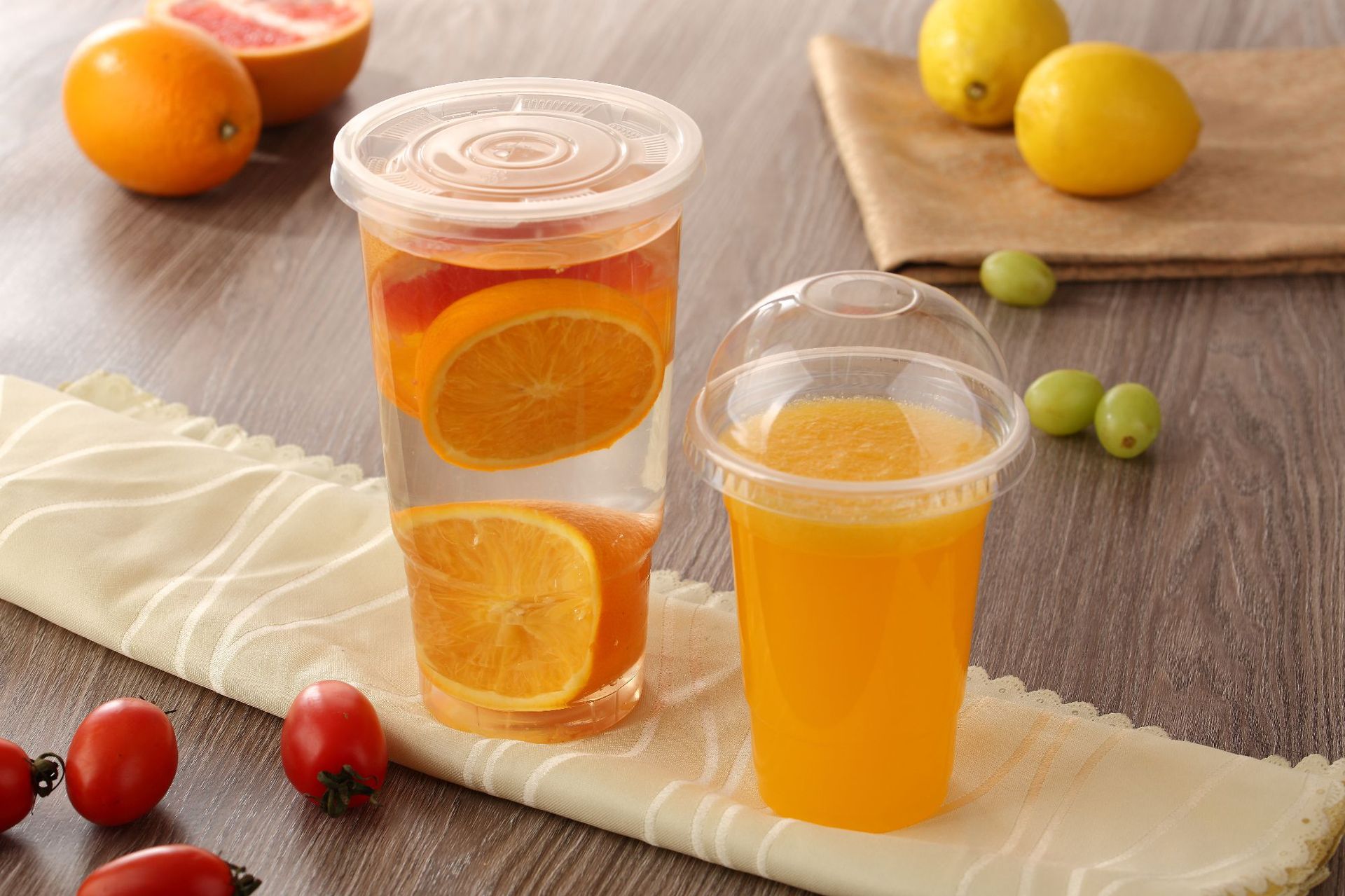 厂家直销98口径一次性透明pet塑料半圆盖半球奶茶杯盖果汁杯盖