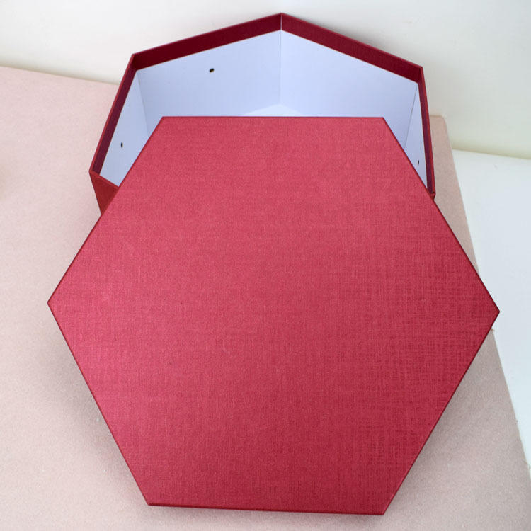 广州源头 厂家 大气红色六棱体礼品盒 送礼天地盖包装盒 加工定制
