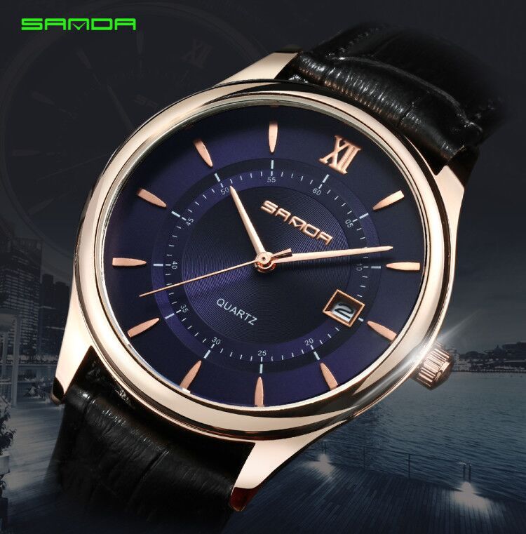 三达手表新品简约时尚创意防水商务男士手表皮带腕表手表跨境批发