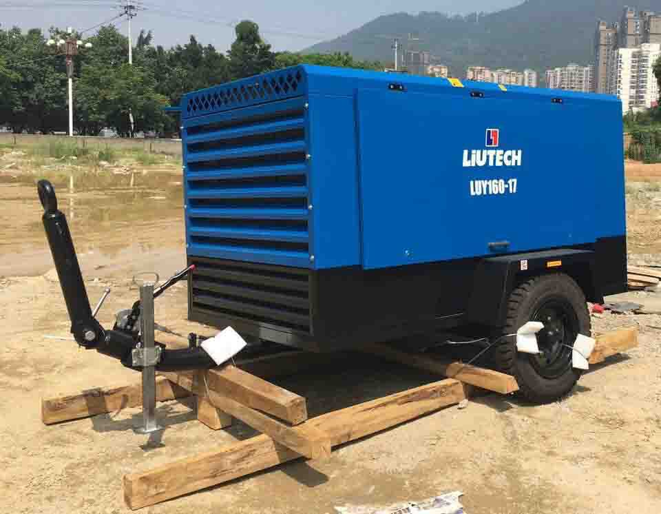 5立方 14公斤 移动式富达空压机 螺杆式压缩机