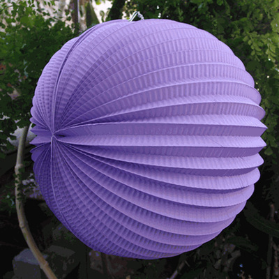 厂家批发 20cm紫色西瓜灯 儿童玩耍纸灯 场景布置装饰纸灯笼