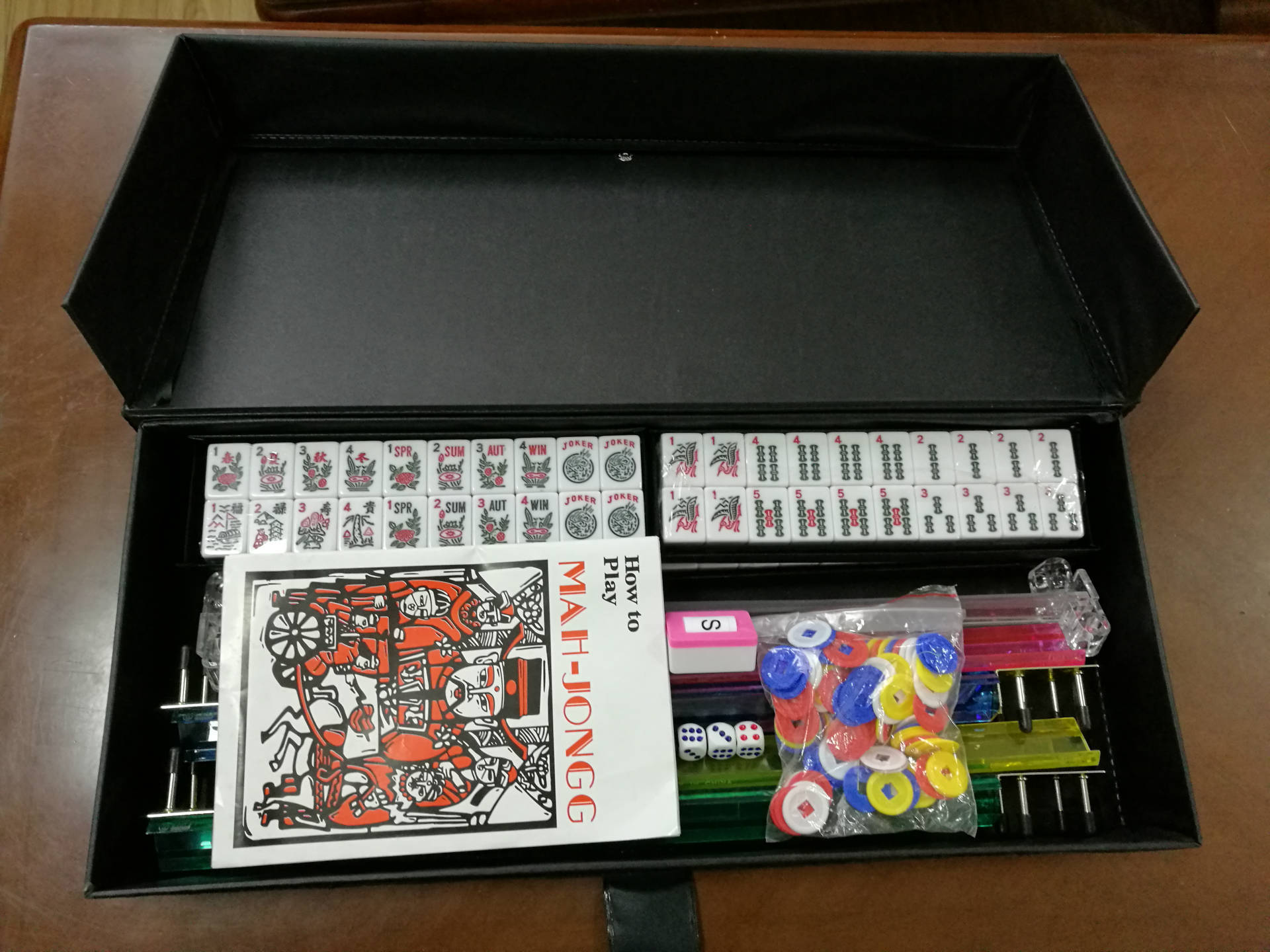 美国麻将 美式麻雀 经济型pvc仿皮盒包装