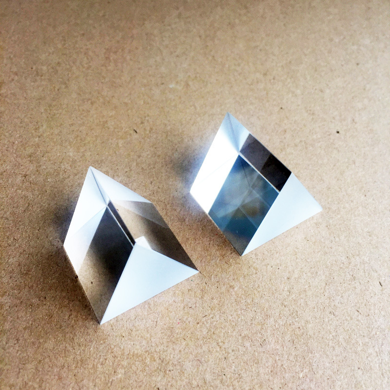 棱镜定制等腰直角三棱镜光学k9三角玻璃镜片镀铝厂家加工三菱镜