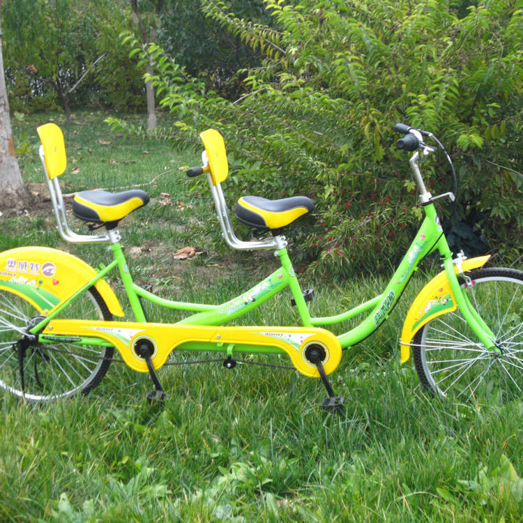 奥威特 景点出租双人自行车 24寸 情侣脚踏车 观光旅游自行车