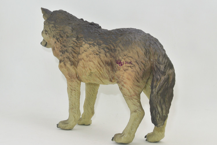 跨境 仿真野生 动物模型套装 大灰狼 大青狼 塑料仿真玩具