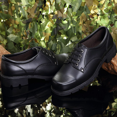 3514正品02士兵皮鞋 黑色低帮男单鞋春夏季校尉常服皮鞋透气男鞋