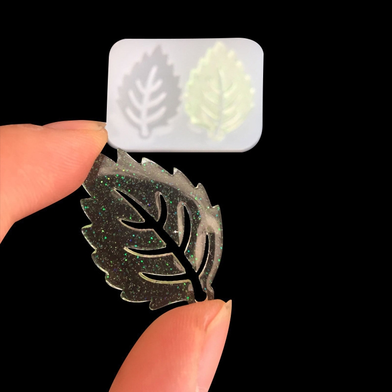 全镜面水晶滴胶 手工饰品配件镜面免打磨花叶子手工材料手镯吊坠