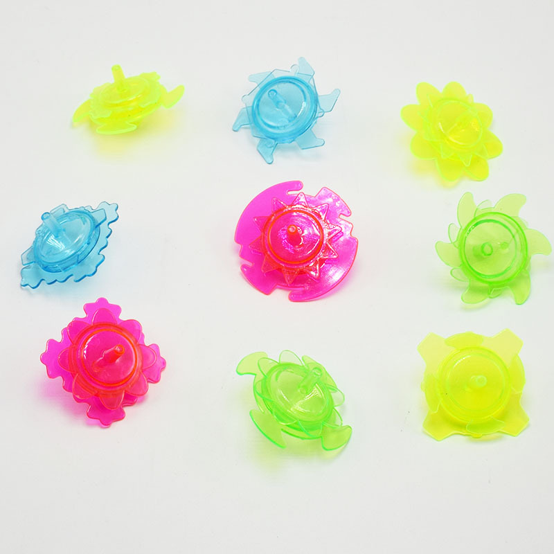 传统80后怀旧儿童玩具塑料双层手转小陀螺地转拧拧陀螺扭蛋玩具