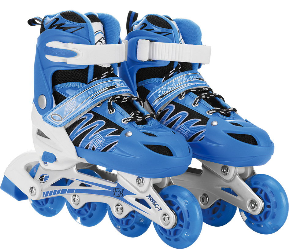 飞豹 溜冰鞋儿童全套装男女直排轮旱冰轮滑鞋可调5-10-15-成人岁