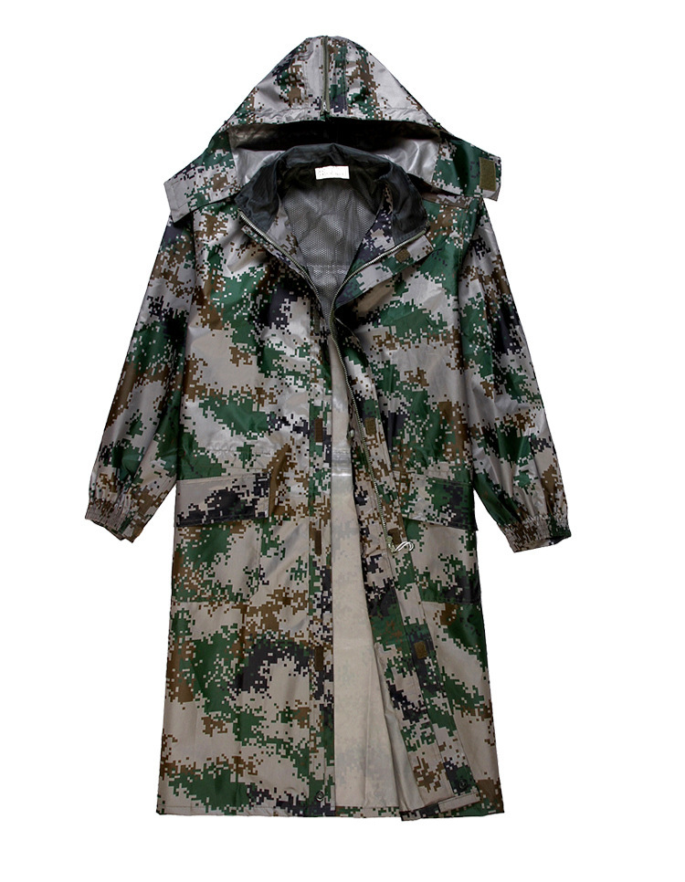 厂家直销男士陆长款数码迷彩雨衣消防夏季防风防水透气雨衣套装