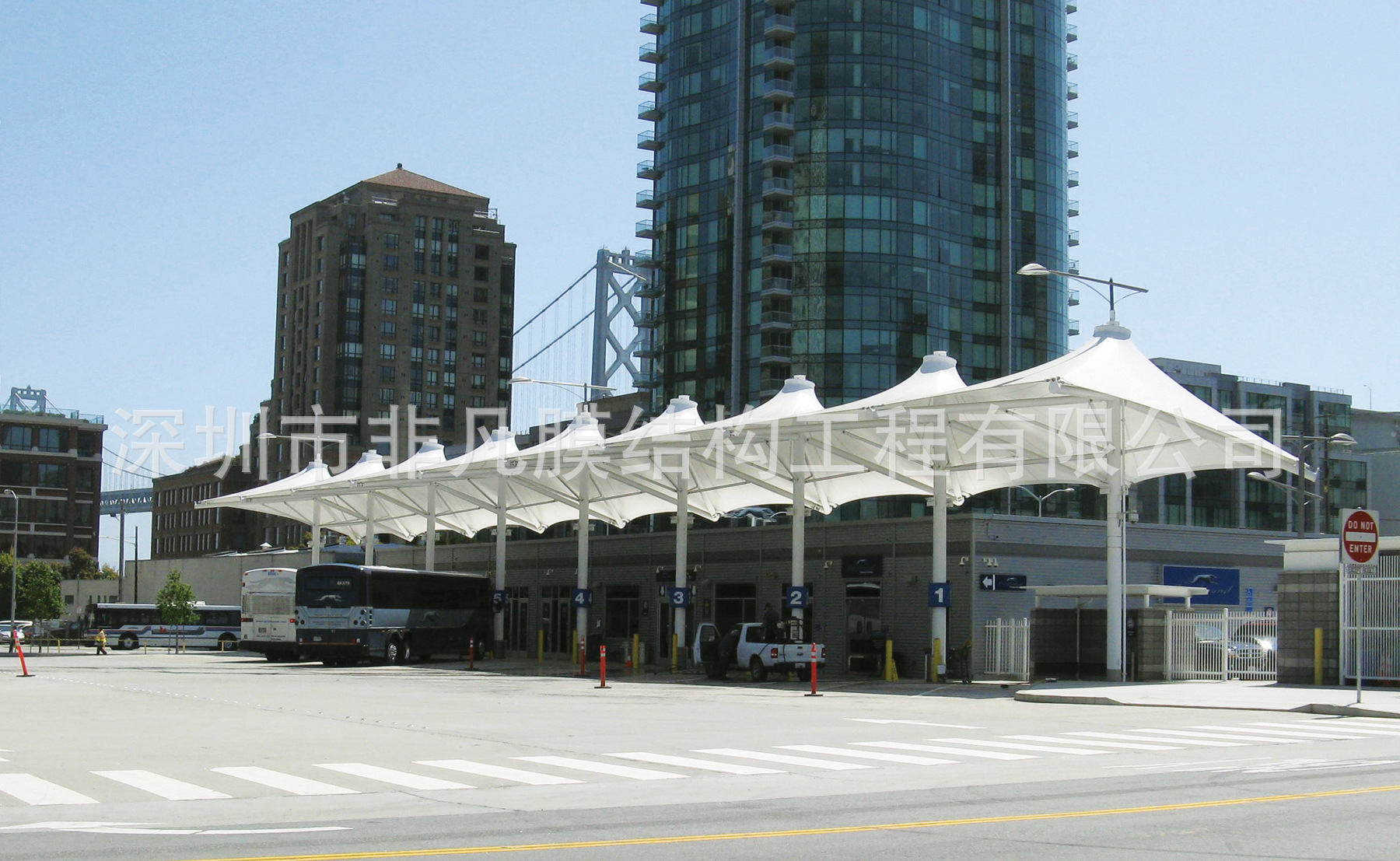 帽口式膜结构停车棚 膜结构汽车雨篷 膜结构广场景观蓬膜结构车蓬