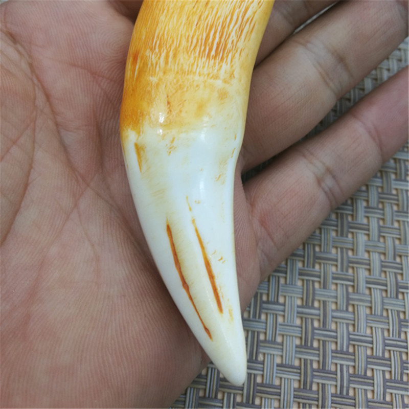 厂价批发古董地摊文玩古玩树脂工艺品合成复古熊牙 虎牙吊坠