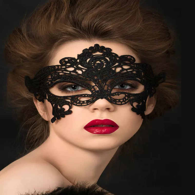 厂家爆款蕾丝性感女王面具 万圣节派对表演化妆舞会party面具批发