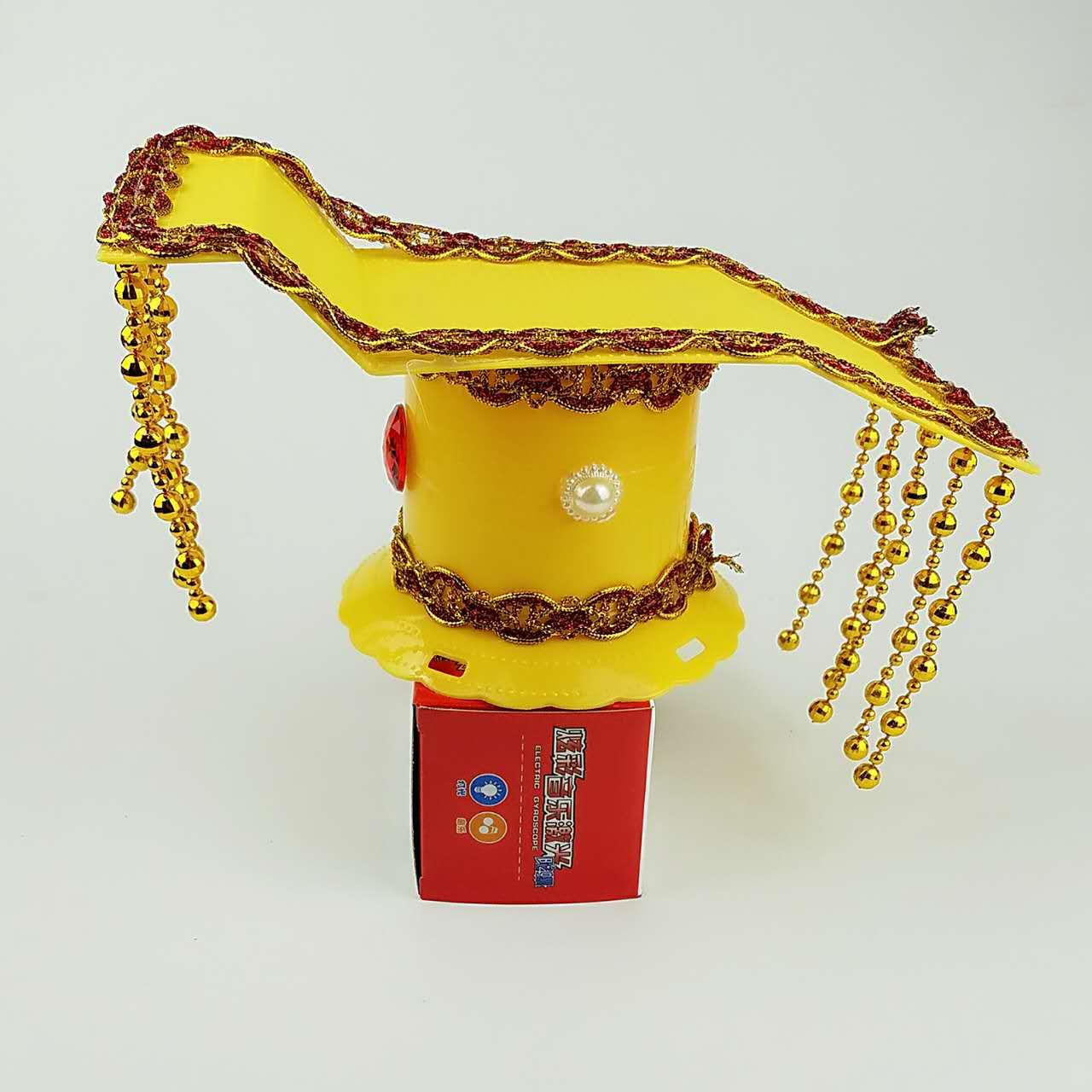 新款儿童发光皇帝帽发光孙悟空紫金冠发光状元帽玩具欢迎选购