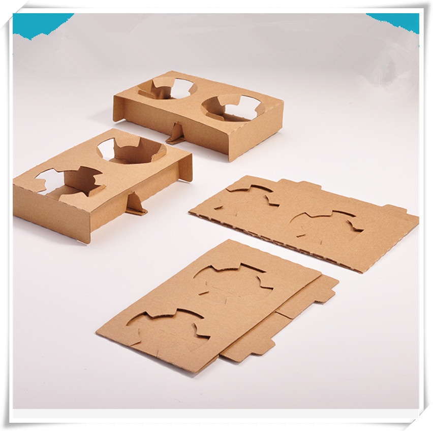 纸杯托瓦楞纸杯托咖啡杯托奶茶外卖打包纸杯托牛皮纸杯托一次性杯