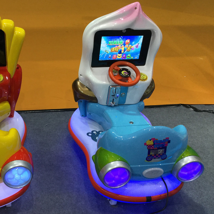 儿童投币液晶屏冰淇淋摇摇车 厂家直销电动3d互动游戏摇摆机