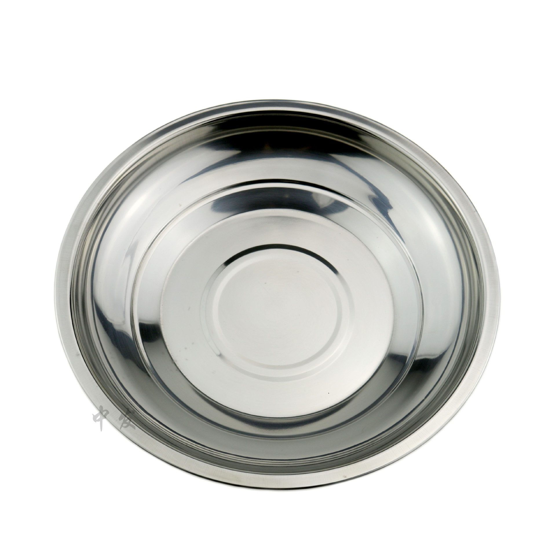 加厚不锈钢饺子盘 圆形水饺盘 多用水果圆盘 加厚浅盘托盘 沥水盘