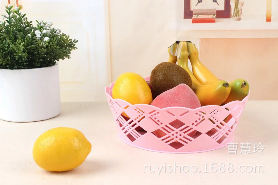 storage basket case candy color hollow fruit basket