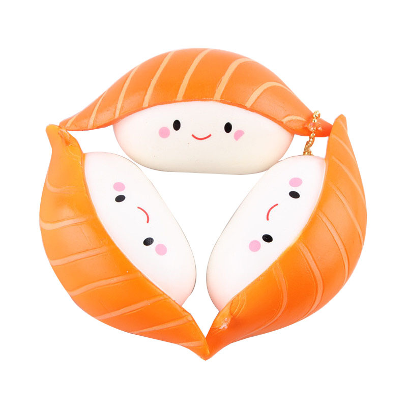 仿真卡通pu慢回弹三文鱼寿司 slow rising玩具摄影道具厂家直销
