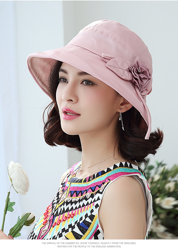 布塔帽子女夏天韩版潮凉帽可折叠遮阳帽防紫外线抗uv太阳帽pt2013
