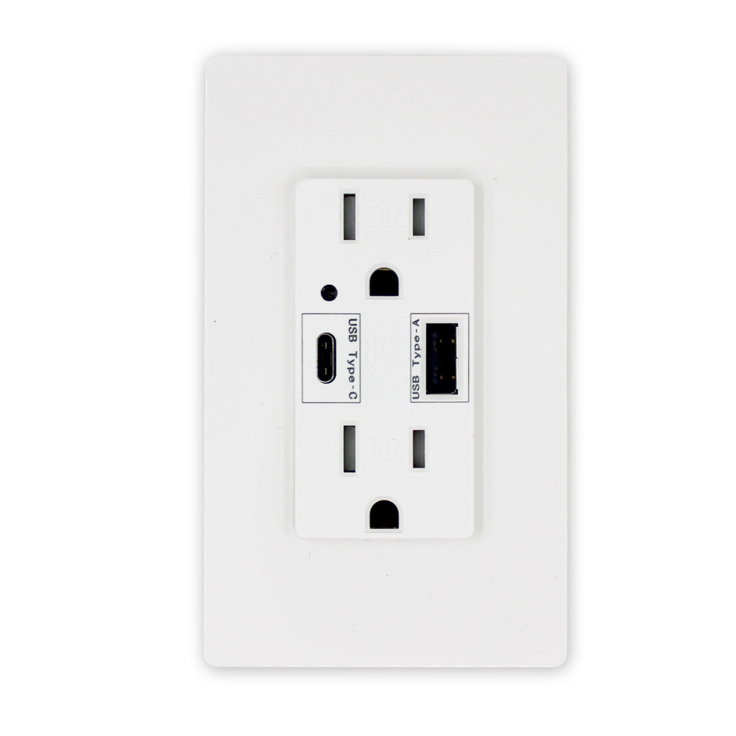 美式usb插座 冲手机i pad 家居家用安全电源插座usb type-c usb