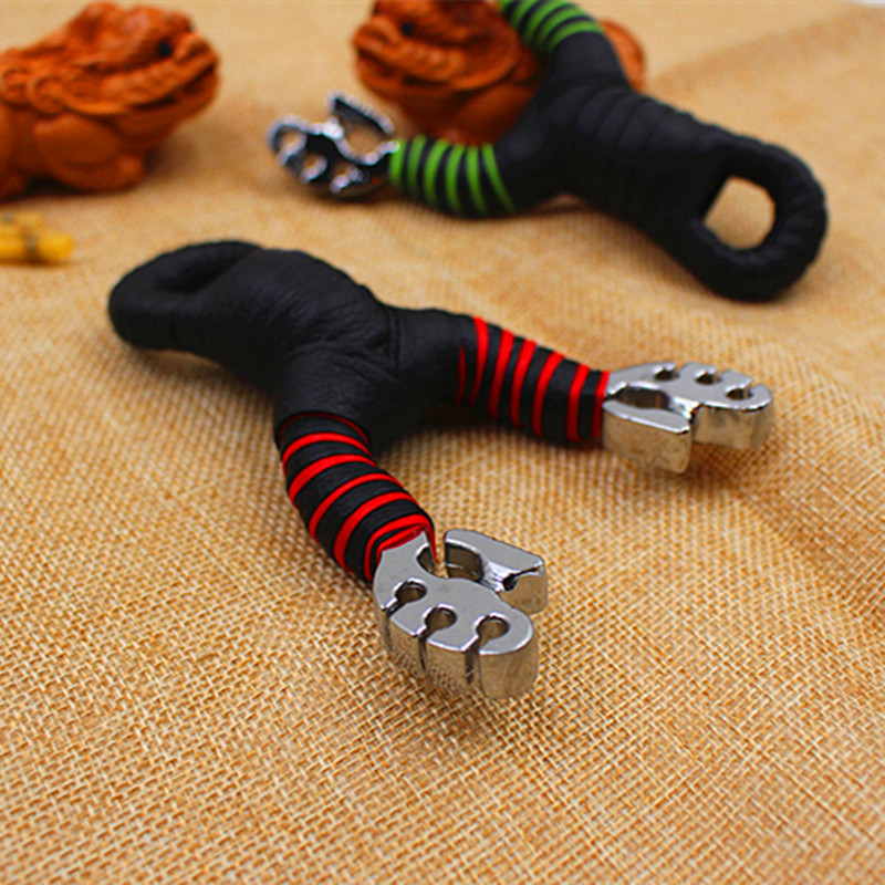 临沂弹弓户外合金弹弓缠皮三卡六股不锈钢弹弓反曲弓弹弓