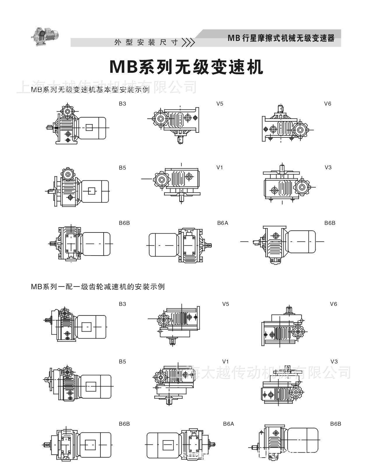 mb行星摩擦式机械无极变速器 无极调速减速机调速电机自动变速器