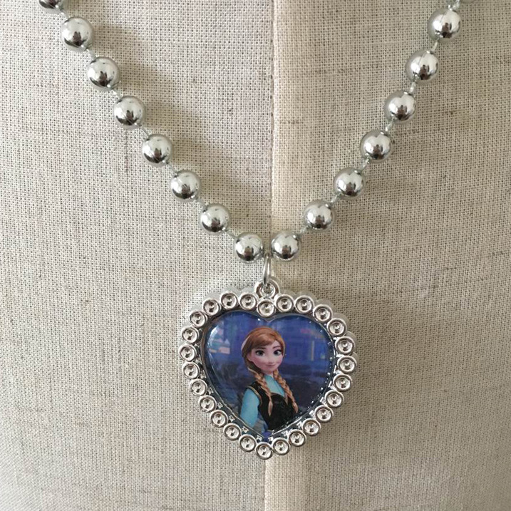 现货热销 儿童冰雪奇缘项链 艾莎公主项链 公主裙配饰礼物项链
