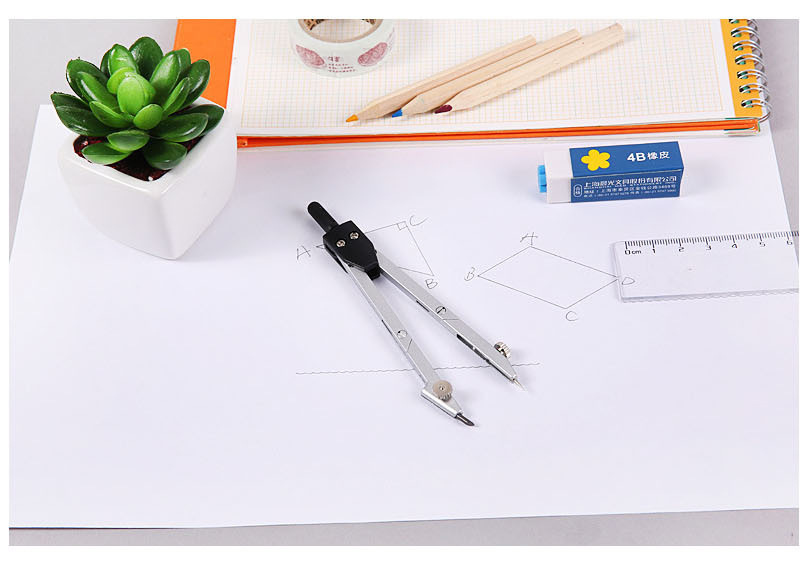 晨光文具 孔庙祈福考试用圆规acs90860金属绘图带铅芯学生圆规