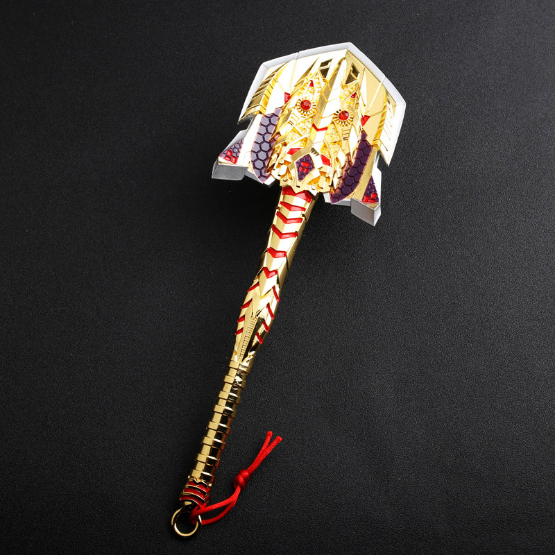 穿越武器模型金色擎天铲30cm合金兵器黄金铲子道具不开刃批发代发