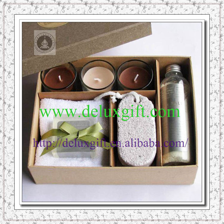 spa gift set 出口欧美高档礼盒定制香薰蜡烛浴盐火山石礼品套装