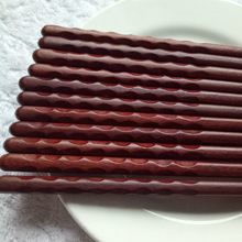 厂家批发 日式木筷子家用5双装磨花创意工艺品筷子可定制