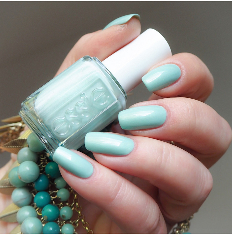 美国正品essie指甲油980经典色薄荷色显白持久无毒