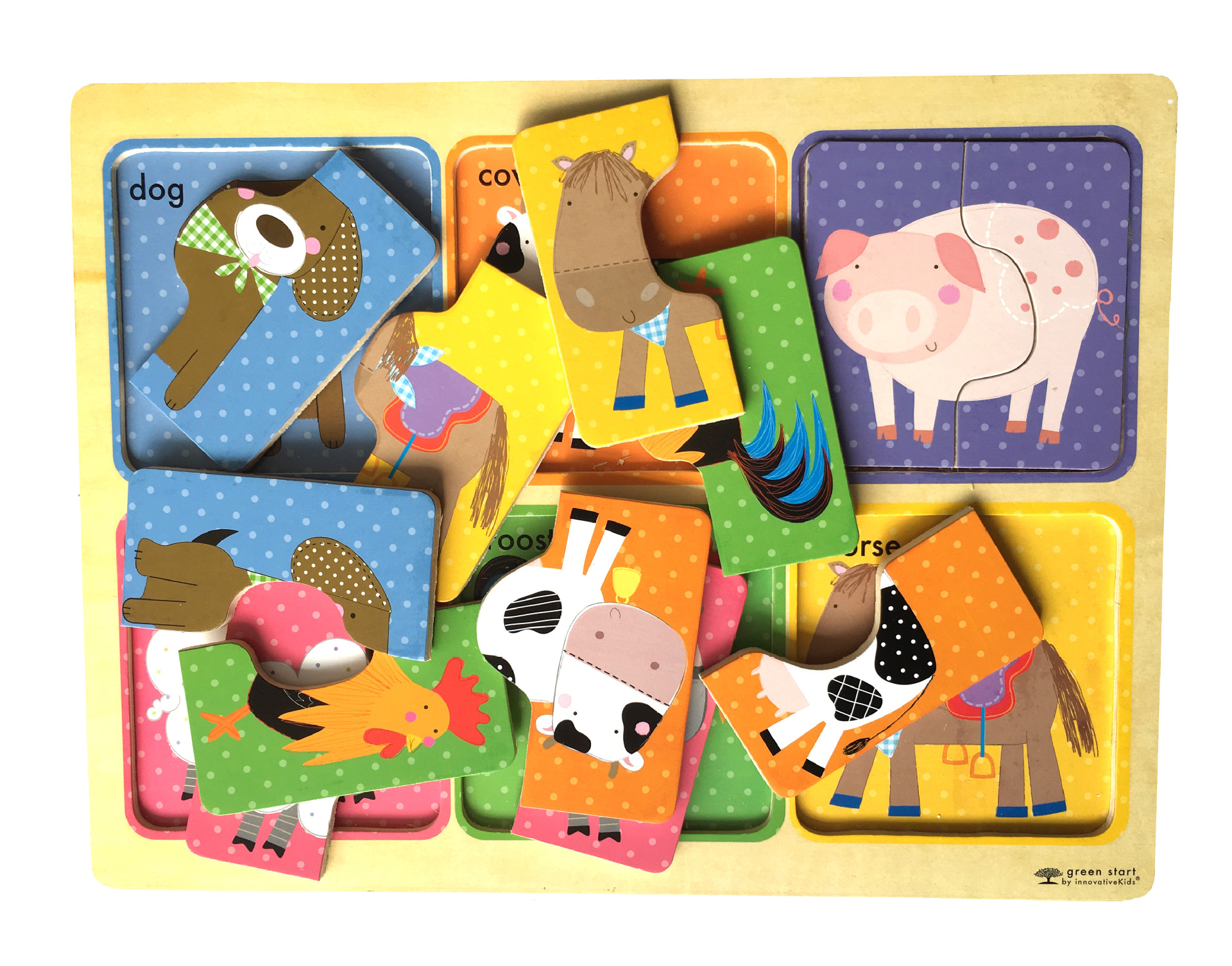 木制益智动物拼图拼板 儿童早教幼儿园认知玩具拼图 益智早教.45