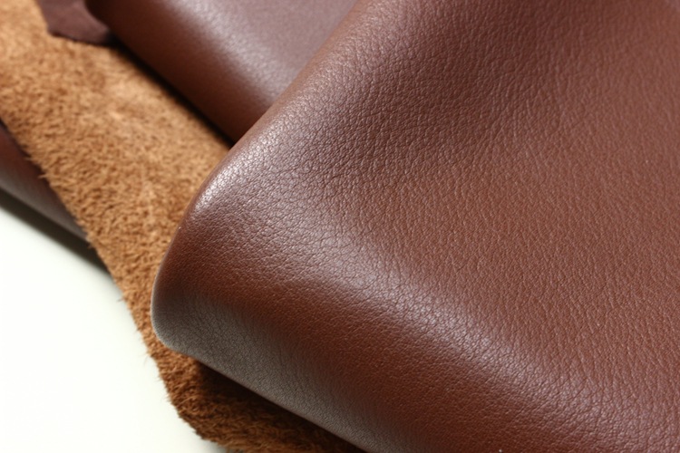 鹿皮纹头层牛皮 全粒面自然摔纳帕纹头层真皮料箱包平纹料