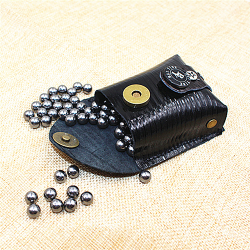 福根弹弓钢珠包 牛皮手工弹弓腰包 强磁弓粮包 户外钢珠包款