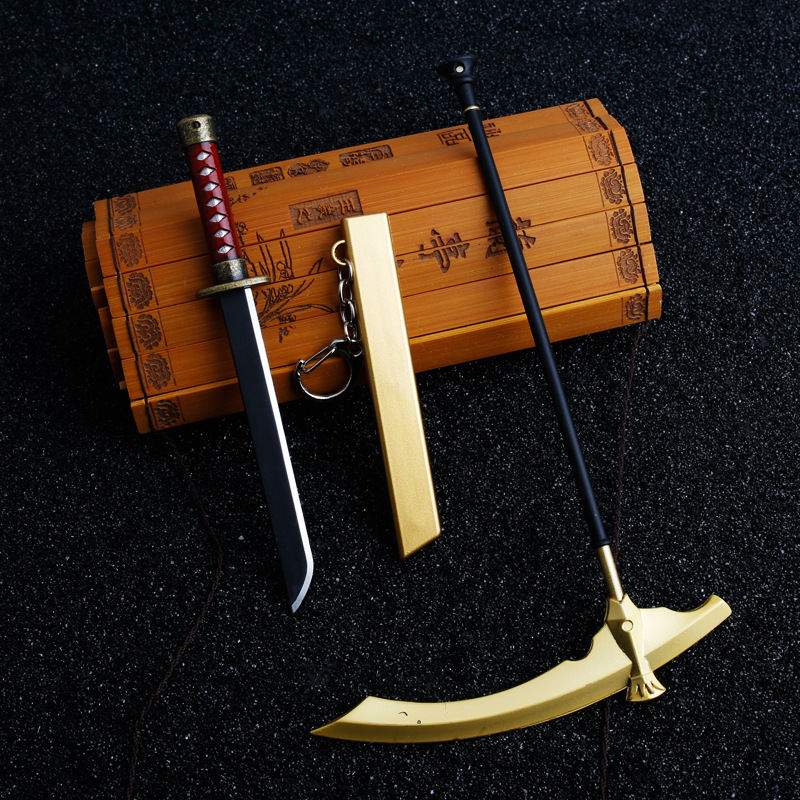 阴阳师周边黑无常鬼使黑死亡宣判镰刀黑白无常兵器鞘刀cos武器模