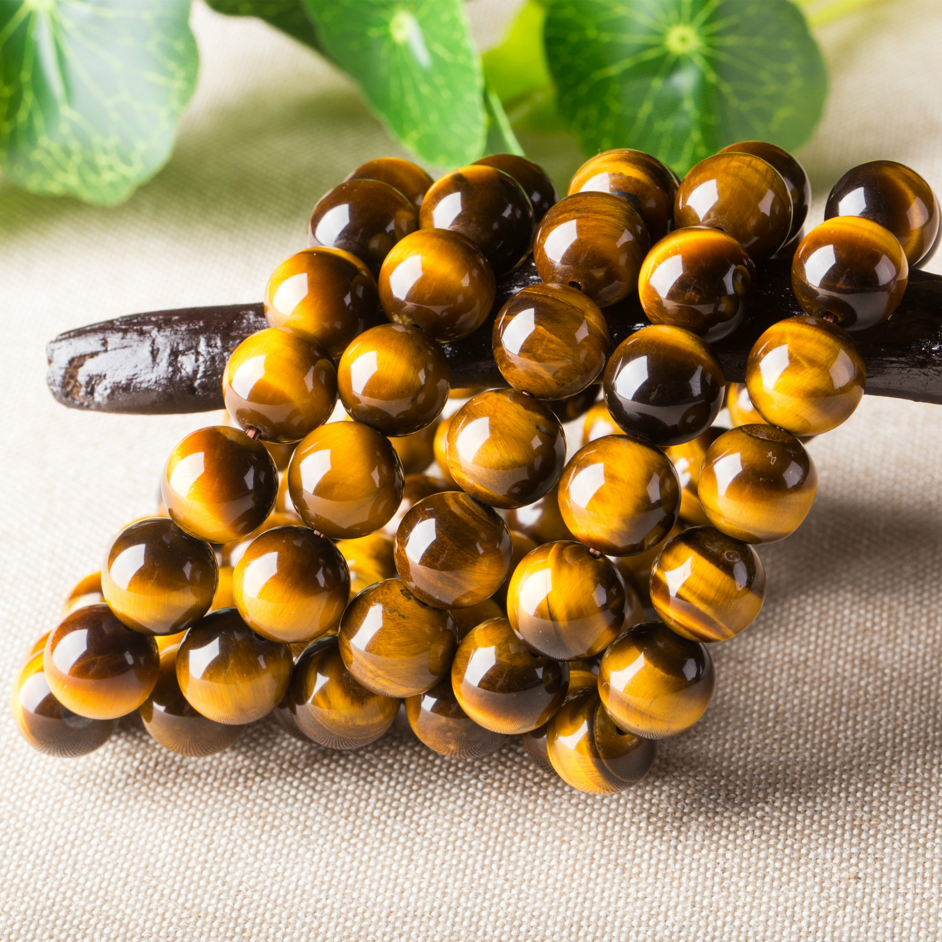 天然收藏级南非虎眼石手链 天然虎眼石手链 虎睛石手链 虎眼石