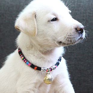 手工宠物铃铛狗狗项链猫猫咪铜铃铛泰迪民族风铃铛项圈饰品