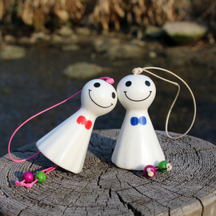 日式陶瓷风铃聪明的一休同款扫晴娘晴天娃娃铃铛挂件挂饰