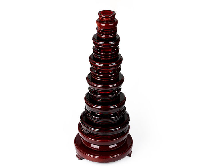 礼品批发桃木底座木质陶瓷茶壶花盆佛像奇石实木摆件木制旋转底座