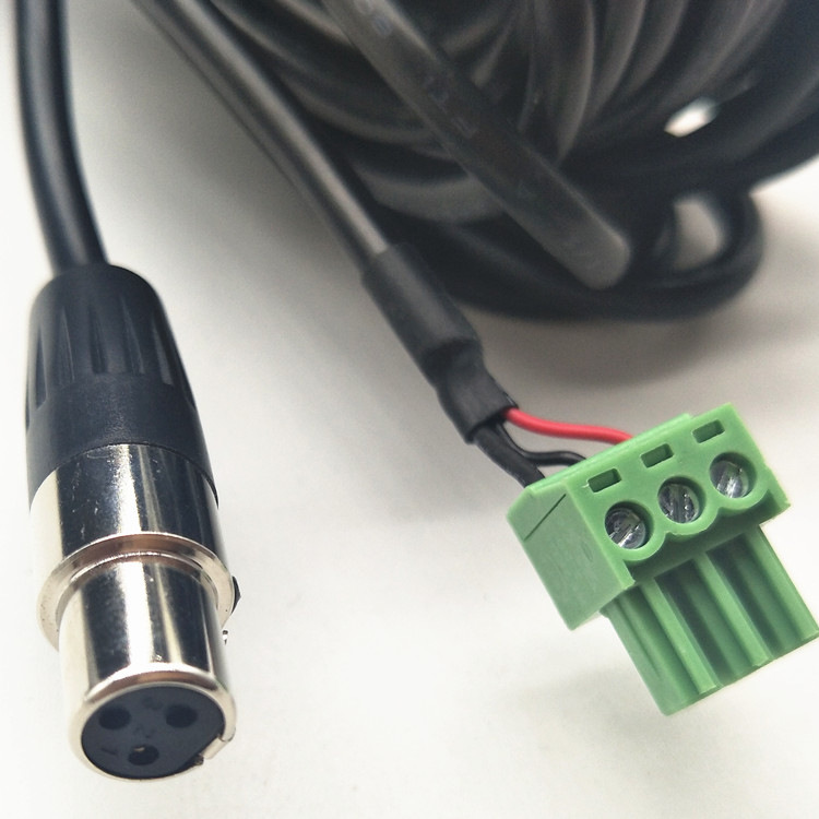 厂家定制mini卡侬头音频线 3p对端子台连接线18米
