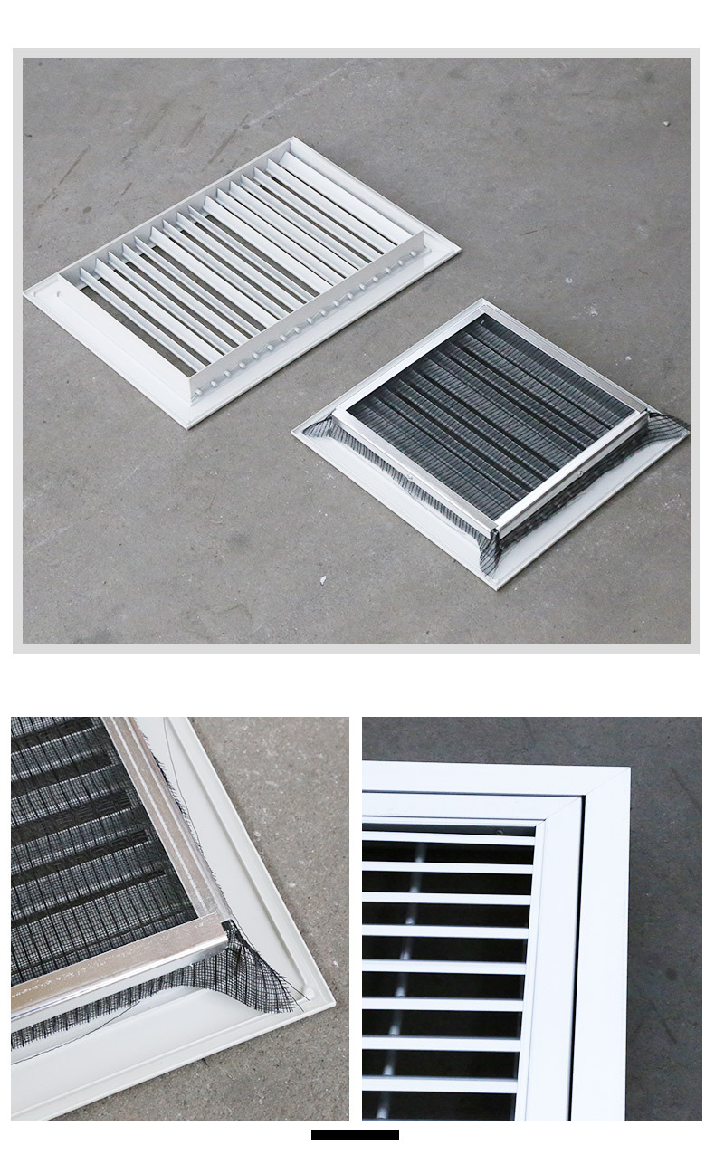 厂家定制可拆式铝合金百叶回风窗 单层防水出风口百叶窗批发