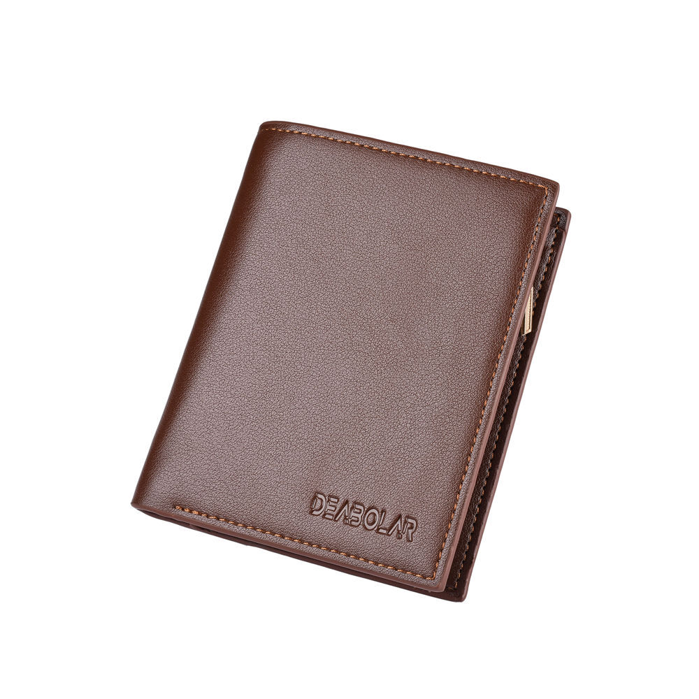 New Men's Short Wallet Korean Business Multi Card Slots Wallet Zipper Coin Purse Trifold Wallet Manufacturer Wholesale